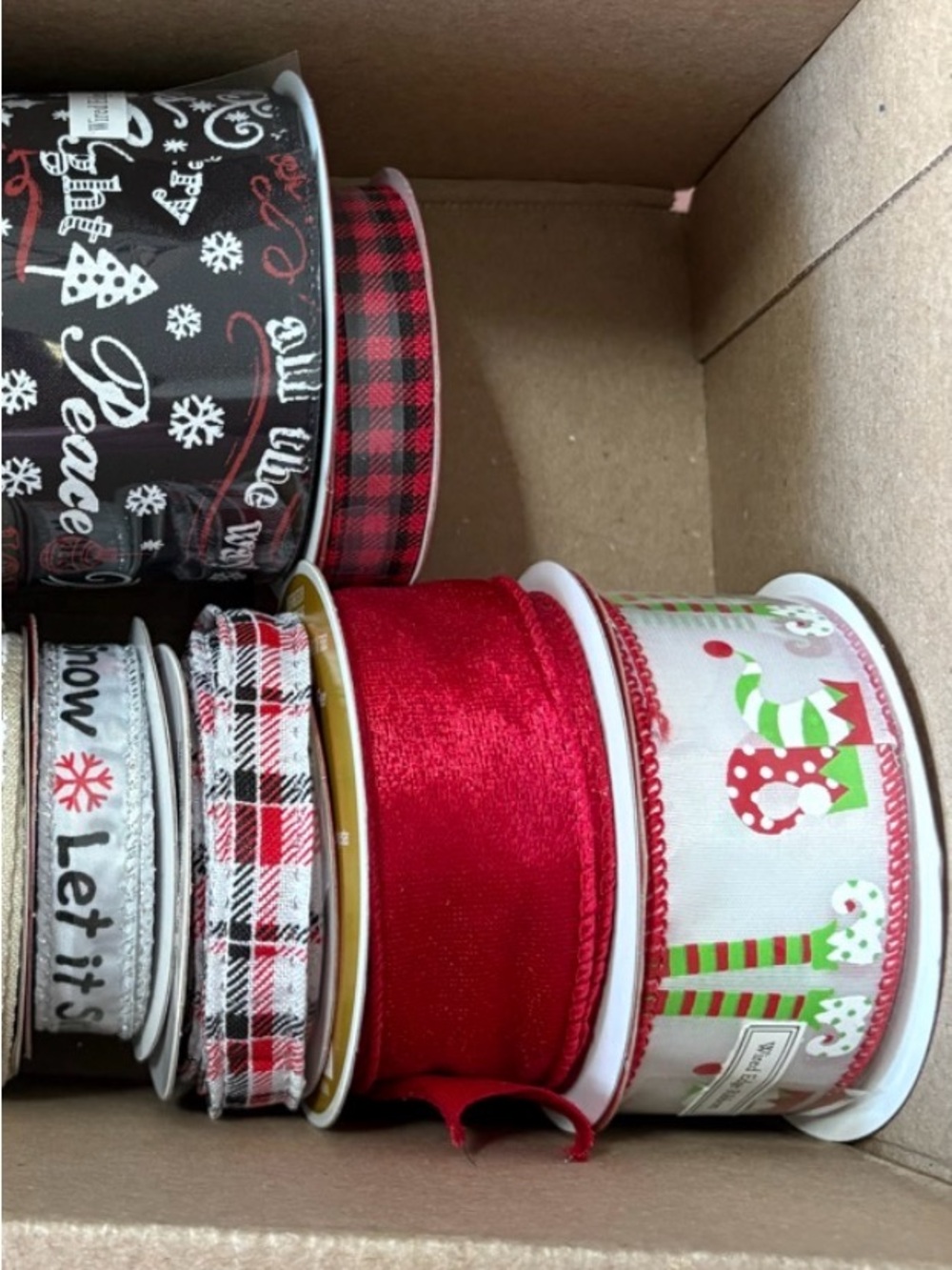 Assorted Ribbon Spools - Christmas & Fall Colors & Designs - Picture 3 of 3